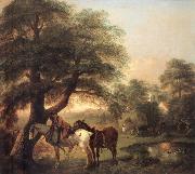 Thomas Gainsborough Landscap with Peasant and Horses oil on canvas